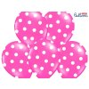 Balonek latex růžový puntíky bílé, 30 cm