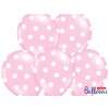 Balonek latex růžový světlý puntíky bílé, 30 cm