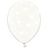 Balonek latex průhledný srdce bílá, 30 cm