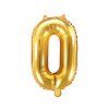Balonek fóliový číslo 0 zlatý, 35 cm