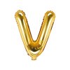 Fóliové písmeno V zlaté, 35 cm