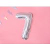 Fóliové číslo 7 holografické stříbrné, 35 cm