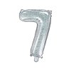 Fóliové číslo 7 holografické stříbrné, 35 cm