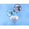 Balonek fóliový koule stříbrná metalická, 40 cm
