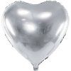 Balonek fóliový srdce stříbrné, 45 cm
