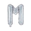 Fóliové písmeno M holografické stříbrné, 35 cm