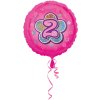 Balonek fóliový číslo 2 růžový, 43 cm