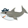 Balonek fóliový Žralok pirát, 104 cm