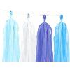 Střapcová girlanda Tassel modro-bílá papírová 1,5 m