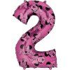 Balonek fóliový číslo 2 Minnie Mouse, 66 cm