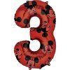 Balonek fóliový číslo 3 Mickey Mouse, 66 cm
