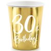 Papírové kelímky číslo 30 zlaté metalické 220 ml, 6 ks