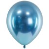 Balonek latex modrý chromový, 30 cm