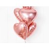 Balonek fóliový srdce růžově zlaté, 45 cm