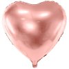 Balonek fóliový srdce růžově zlaté, 45 cm