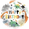 Balonek fóliový Happy Birthday dinosauři, 45 cm