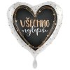 Balonek fóliový Všechno nejlepší srdce, 43 cm