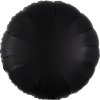 Balonek fóliový kruh černý saténový, 43 cm