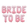 Fóliový nápis BRIDE TO BE růžový saténový, 350 x 45 cm