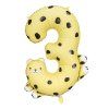 Balonek fóliový číslo 3 zoo - Gepard, 86 cm