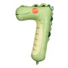 Fóliové číslo 7 zvířátko Krokodýl, 86 cm