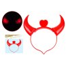 Čelenka čert svítící s rohy červená