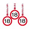 Závěsné spirály číslo 18 dopravní značky, 3 ks