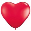 Balonek latex červené pastelové srdce, 30 cm