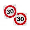 Papírové ubrousky číslo 30 dopravní značky 33 cm, 20 ks