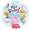 Balonek fóliový Prasátko Peppa párty modrý, 43 cm
