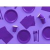 Papírové talířky fialové 23 cm, 8 ks
