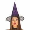Klobouk čarodějnický fialový s průhlednou krempou