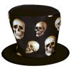 Klobouk látkový s lebkami