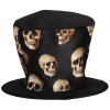 Klobouk látkový s lebkami