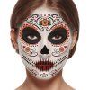 Halloweenské tetování na obličej - Mexická lebka