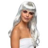 Paruka bílá dlouhá s ofinou
