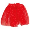 Tylová sukýnka červená třpytivá, obvod 50 cm
