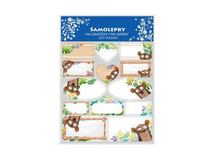10205 samolepky na darceky a 17586