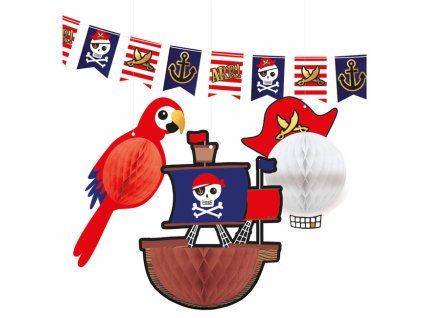sada dekoracii piratska lebka 19390