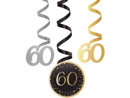 Függő spirális 60 Gold diamonds 12db 63cm