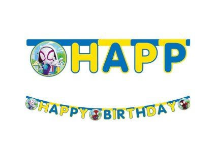 banner spidey happy birthday 2m 44331