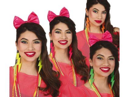 nausnice 80s blesky neon 44913