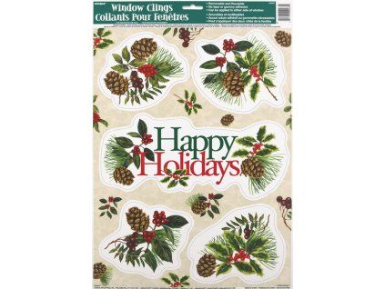 okenne nalepky happy holidays 1065