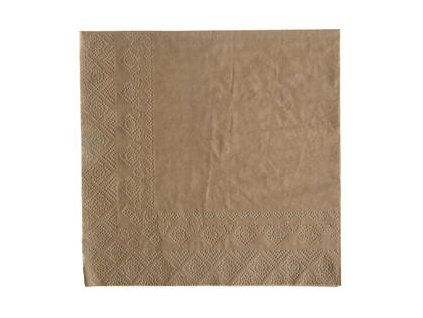 33677 33677 servitky hnede 33x33cm 20ks 48350