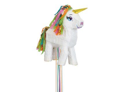 pinata so stuhami biely jednorozec 8690