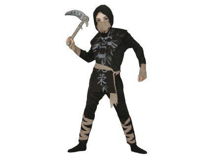 kostym ninja siva lebka 5 6 rokov 49280