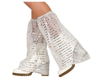 navleky na nohy disco strieborne leskle 49353