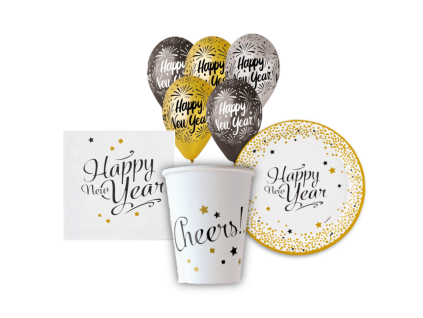 party set silvester gold diamonds 41ks 51183