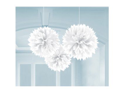 39953 pomponove gule biele 40cm 3ks 51190