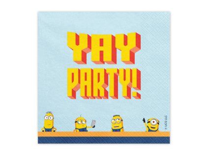 servitky mimoni party 33cm 20ks 51642